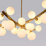 Люстра подвесная фигурная с белыми лампами в форме шара Felicitat варинант исполнения - 2 | Loft Concept в Перми