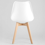 Стул с основой из пластика и мягким сиденьем Arvika White варинант исполнения - 5 | Loft Concept в Перми