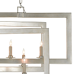 Люстра серебряная из пересекающихся прямоугольных элементов Intersecting Rectangles варинант исполнения - 1 | Loft Concept в Перми