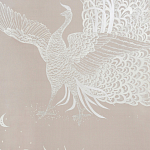 Обои ручная роспись в стиле Арт-деко Whistler Peacocks Special Colourway on Almost Mauve dyed silk варинант исполнения - 2 | Loft Concept в Перми