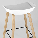 Барный стул на ножках из натурального дерева Boras White варинант исполнения - 6 | Loft Concept в Перми
