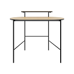 Стол письменный овальной формы с полкой LOUB WORKING TABLE BLACK OAK варинант исполнения - 1 | Loft Concept в Перми