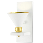 Бра с бело-золотыми плафоном в форме конуса Light Source варинант исполнения - 4 | Loft Concept в Перми