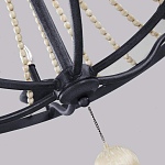 Люстра с 6-ю лампами и кремовыми деревянными бусинами Feiss варинант исполнения - 4 | Loft Concept в Перми