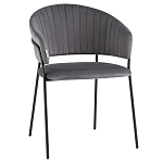 Стул в велюре серого цвета Horizon варинант исполнения - 1 | Loft Concept в Перми