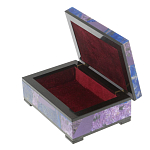 Шкатулка из натурального камня лазурит и чароит Stone Casket варинант исполнения - 3 | Loft Concept в Перми