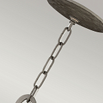 Люстра подвесная с широким белым текстильным абажуром и вертикальными декоративными элементами Hinkley варинант исполнения - 7 | Loft Concept в Перми