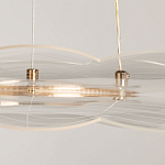 Люстра с прозрачным волнистым плафоном в форме цветка Ethereal Bloom варинант исполнения - 9 | Loft Concept в Перми