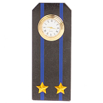 Часы погон подарочные настольные Авиация ВМФ из натурального камня Змеевик Military Clock варинант исполнения - 16 | Loft Concept в Перми