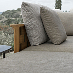 Дизайнерский уличный диван из массива дерева с плетеной спинкой PALINFRASCA Sofa варинант исполнения - 2 | Loft Concept в Перми