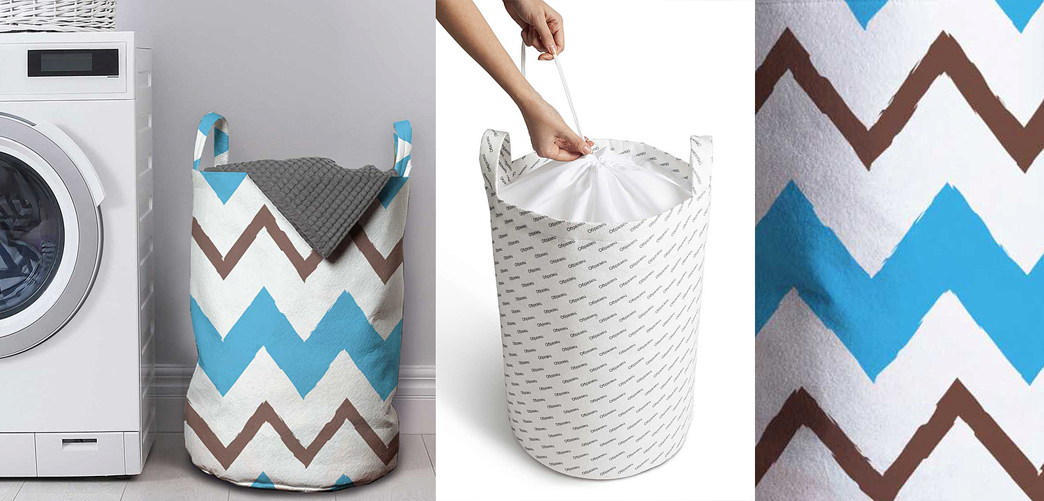 Корзина Blue Zigzag Basket Корзина Blue Zigzag Basket - Loft-Concept в Перми