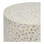 Приставной столик с рисунком из раковин устриц Bone Inlay варинант исполнения - 3 | Loft Concept в Перми