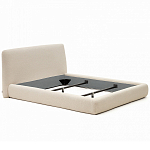 Кровать со съемным бежевым чехлом из ткани букле White Boucle Collection варинант исполнения - 1 | Loft Concept в Перми