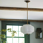 Подвесной светильник с абажуром из молочного стекла Vintage Charm варинант исполнения - 3 | Loft Concept в Перми