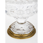 Чаша из прозрачного стекла на ножке с бронзовой ручкой в виде ветки Eden Garden варинант исполнения - 4 | Loft Concept в Перми