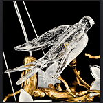 Люстра в виде золотой ветки с цветами и птичками Marvelous Garden варинант исполнения - 10 | Loft Concept в Перми