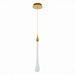 Подвесной светильник с плафоном в форме капли на золотистом каркасе Raindrop варинант исполнения - 3 | Loft Concept в Перми