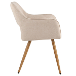 Стул в рогожке бежевого цвета NEASAN STOOL варинант исполнения - 5 | Loft Concept в Перми