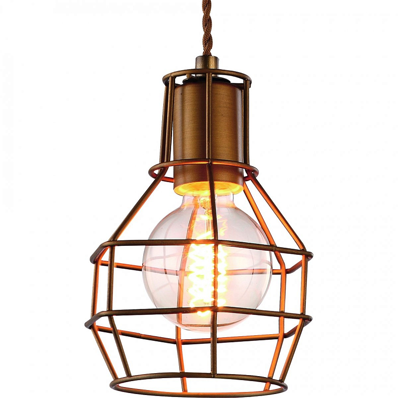 Подвесной светильник Loft Wire Cage Pendant Brown Бронза Подвесной светильник Loft Wire Cage Pendant Brown Бронза в Перми | Loft Concept