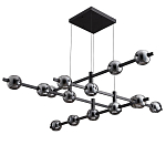 Люстра подвесная черная в сочетании с серыми стеклянными плафонами Embodiment варинант исполнения - 1 | Loft Concept в Перми