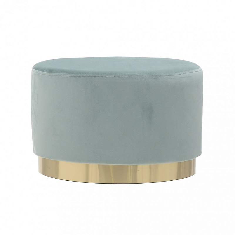 Пуф Golden Belt Turquoise Pastel Бирюзовый Золотой Пуф Golden Belt Turquoise Pastel Бирюзовый Золотой в Перми | Loft Concept