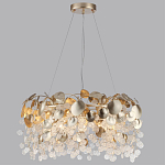 Люстра с декоративными подвесками из прозрачного стекла в форме монеток FAIRYTREE Light варинант исполнения - 8 | Loft Concept в Перми