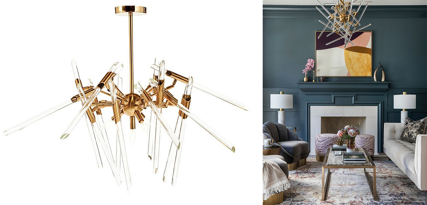 Люстра Ice Rods Chandelier brass Люстра Ice Rods Chandelier brass - Loft-Concept в Перми