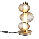 Настольная лампа с 3-мя рифлеными стеклянными шарами Marcelh Light варинант исполнения - 2 | Loft Concept в Перми