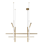 Люстра с 8-ю пересекающимися цилиндрическими плафонами на тонких тросах Trumpet tube варинант исполнения - 4 | Loft Concept в Перми