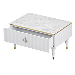 Стол журнальный белый с ящиком Expanses of Beauty варинант исполнения - 2 | Loft Concept в Перми