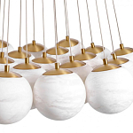 Люстра подвесная круглая с сферическими плафонами из натурального камня Glowing Spheres варинант исполнения - 7 | Loft Concept в Перми