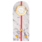 Часы погон МВД подарочные настольные из натурального камня Мрамор Military Clock варинант исполнения - 13 | Loft Concept в Перми