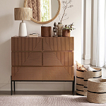 Комод с геометрическим рисунком на ящиках Anders Dark Wood варинант исполнения - 7 | Loft Concept в Перми