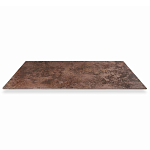 Стол обеденный с коричневой прямоугольной столешницей из керамики на четырех металлических ножках Brown Ceramics варинант исполнения - 2 | Loft Concept в Перми