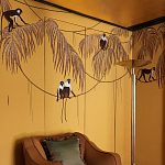 Обои с вышивкой ручной работы Étienne Original colourway on wool sateen варинант исполнения - 3 | Loft Concept в Перми