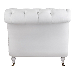 Кушетка белая с мягкой обивкой из велюра Michael Couch варинант исполнения - 3 | Loft Concept в Перми