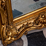 Зеркало настенное золотое с резным орнаментом Classic Ornament Mirror варинант исполнения - 3 | Loft Concept в Перми