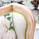 Кресло из натурального бука золотистое с изображением птиц и цветов Blooming Birds варинант исполнения - 2 | Loft Concept в Перми