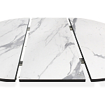 Стол обеденный раздвижной со столешницей белый мрамор Magali варинант исполнения - 7 | Loft Concept в Перми