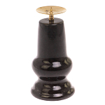 Подсвечник из натурального камня змеевик чёрного цвета Stone Candlestick варинант исполнения - 2 | Loft Concept в Перми