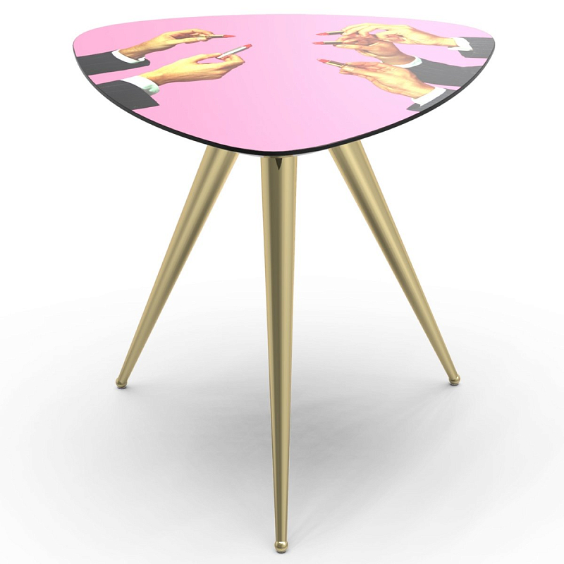 Журнальный стол Seletti Side Table Pink Lipsticks Розовый пастельный Латунь Журнальный стол Seletti Side Table Pink Lipsticks Розовый пастельный Латунь в Перми | Loft Concept