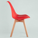 Стул с основой из пластика и мягким сиденьем Arvika Red варинант исполнения - 3 | Loft Concept в Перми