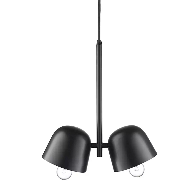 Подвесной светильник черный с 2-мя плафонами Pendant lamp Black Черный в Перми | Loft Concept 