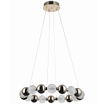 Светодиодная кольцевая люстра Crystal Globule Chrome Chandelier Gold варинант исполнения - 2 | Loft Concept в Перми