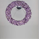 Люстра кргулая из фиолетового хрустального камня Purple Diamond варинант исполнения - 1 | Loft Concept в Перми