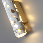 Бра с цилиндрическим белым бетонным плафоном Terrazzo Light варинант исполнения - 4 | Loft Concept в Перми