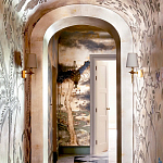 Обои ручная роспись Bamboo River Blossom Original colourway on Deep Rich Gold gilded paper with pearlescent antiquing варинант исполнения - 2 | Loft Concept в Перми