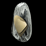 Бра овальное из стекла с золотым элементом Flow Texture  варинант исполнения - 6 | Loft Concept в Перми