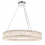 Люстра подвесная круглая из прозрачного хрусталя с корпусом из металла цвета хром Selfsufficient варинант исполнения - 4 | Loft Concept в Перми