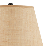 Настольная лампа темно-коричневая с тканевым абажуром в форме конуса Сhieftain варинант исполнения - 2 | Loft Concept в Перми